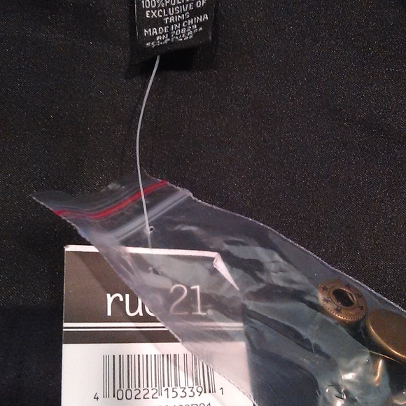 RUE 21 NWT Mock Suede Black Zipper Mini Skirt Med - Picture 4 of 6